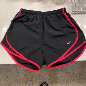 Black Nike Tempo shorts with hot pink striping S